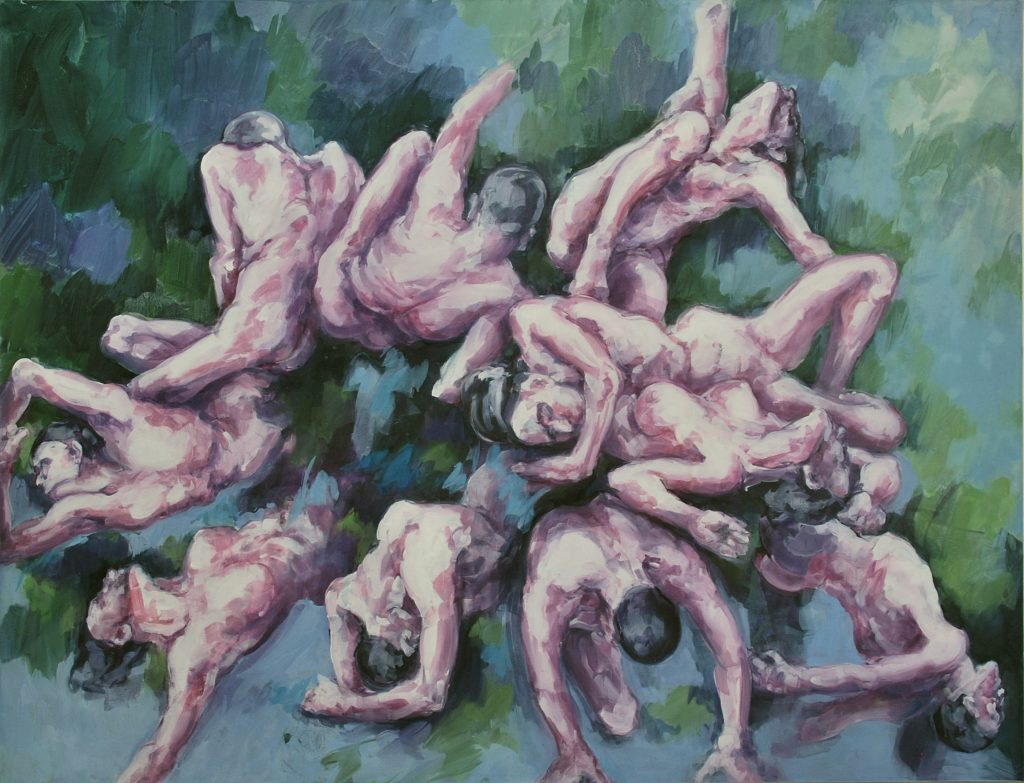 1-Le souffle - 2019- Tempera et huile sur toile- 89 x 116 cm