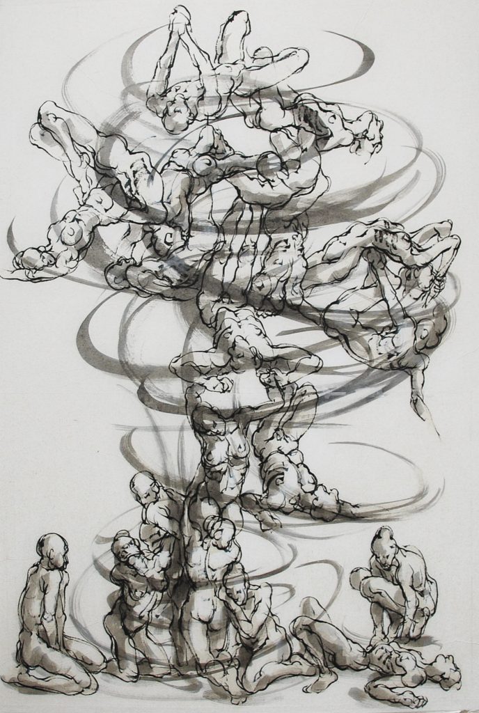 5bis-2019-Vortex 3-Maz-100 x 70 cm - encre sur papier- 2019